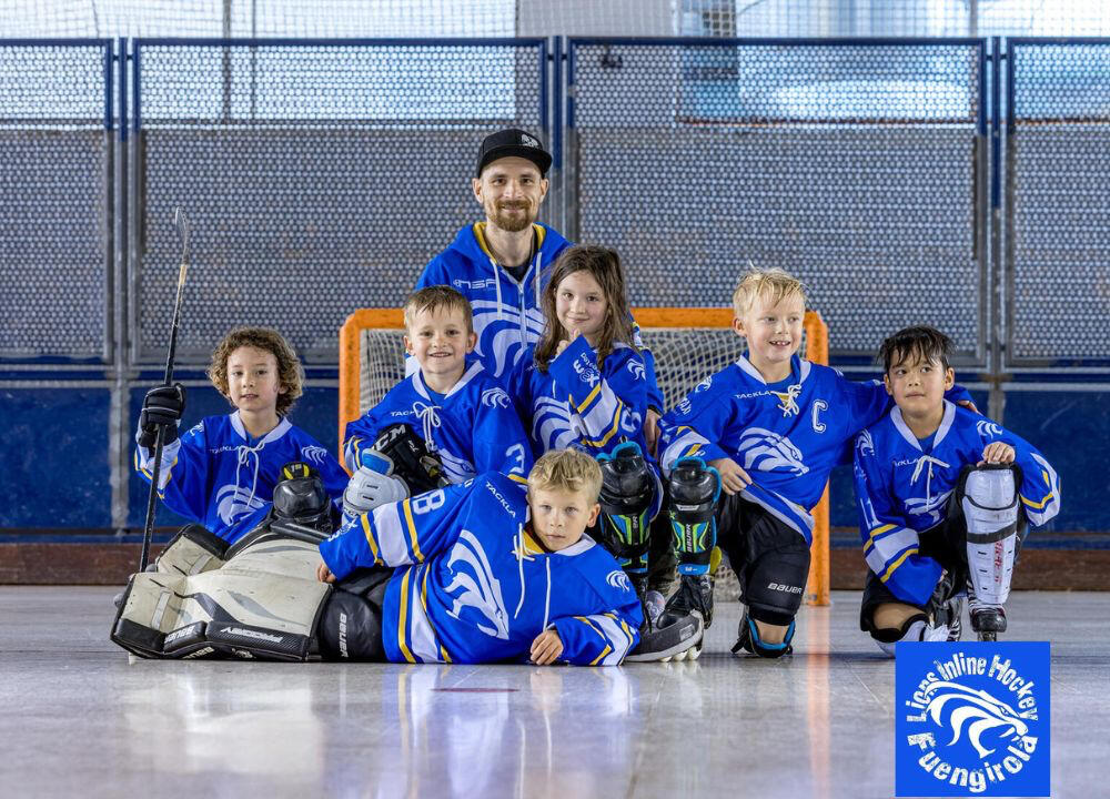 Joukkuekuva, jossa rullakiekkoilijoita. Fuengirola LIONS. Team Pre-Benjamin.